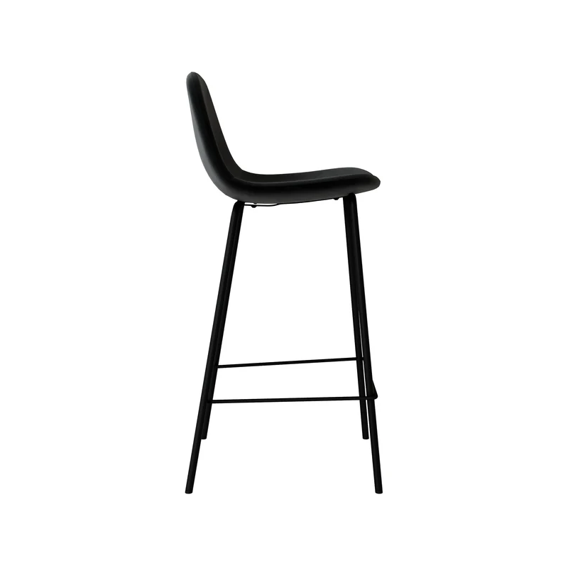 Chaise pour îlot central Henrik en velours noir 65 cm (lot de 2)