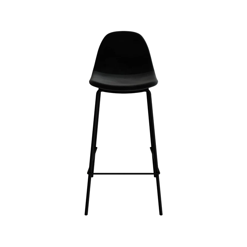 Chaise pour îlot central Henrik en velours noir 65 cm (lot de 2)