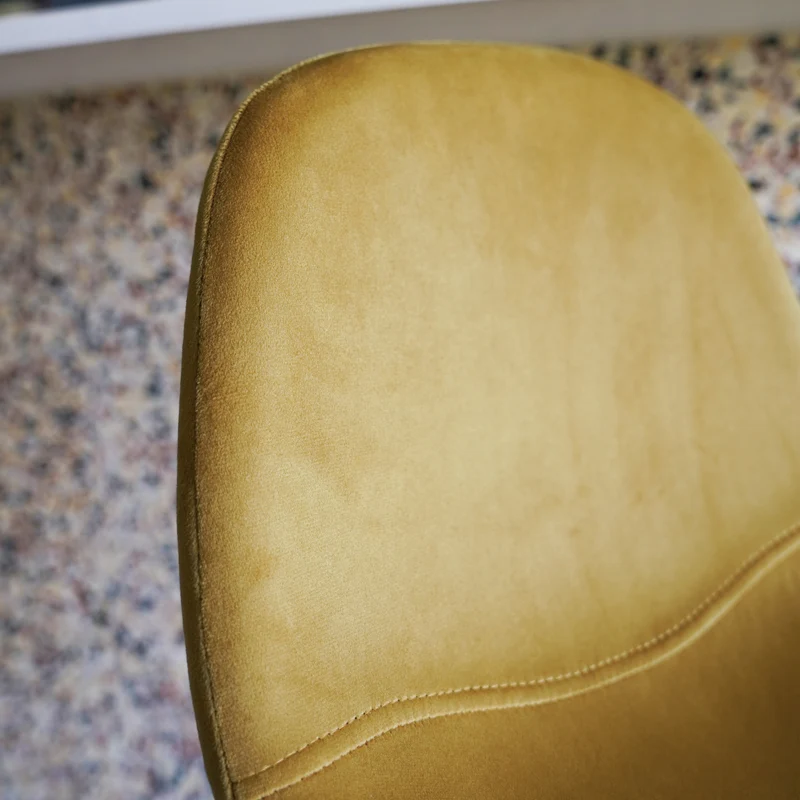 Chaise pour îlot central Henrik en velours jaune 65 cm (lot de 2)