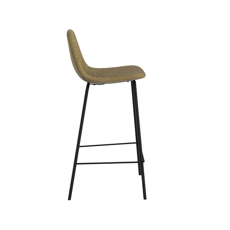 Chaise pour îlot central Henrik en tissu vert kaki 65,5 cm (lot de 2)