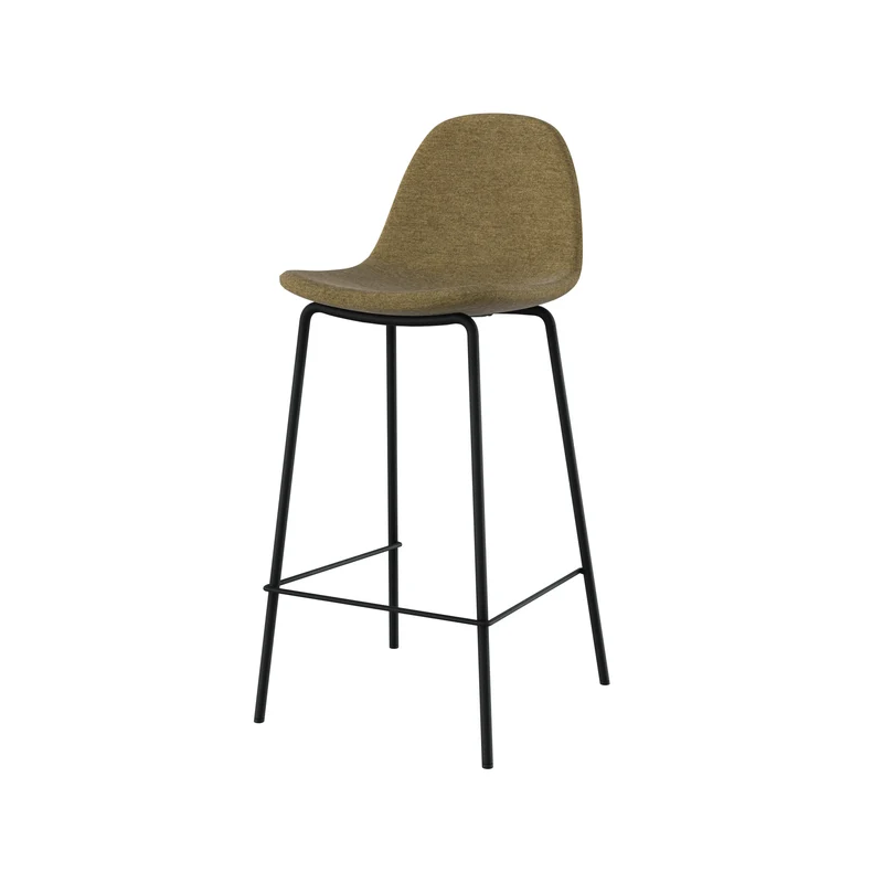 Chaise pour îlot central Henrik en tissu vert kaki 65,5 cm (lot de 2)