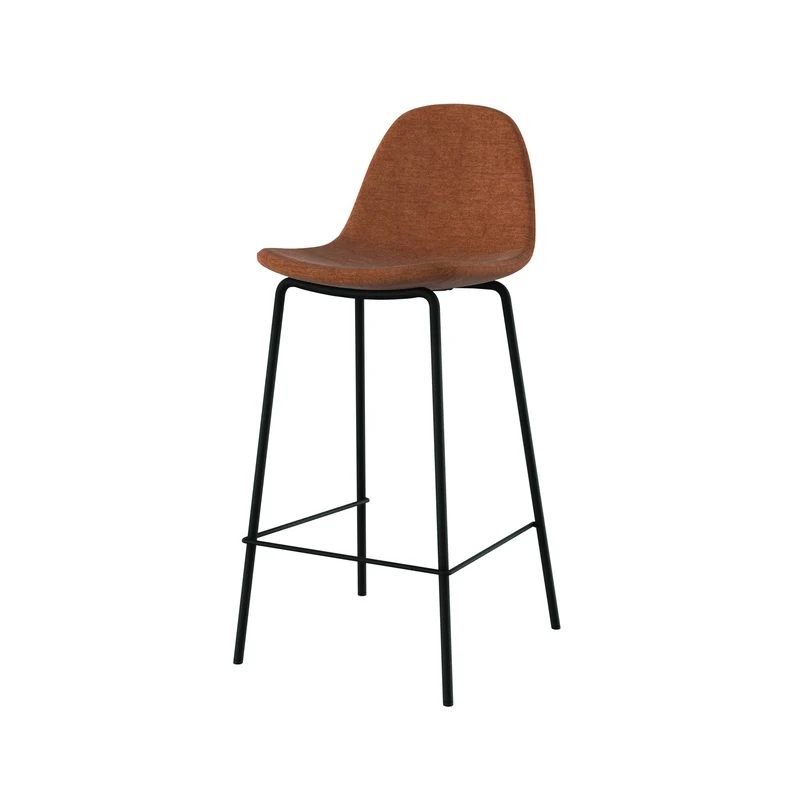 Chaise pour îlot central Henrik en tissu terracotta 65,5 cm (lot de 2)