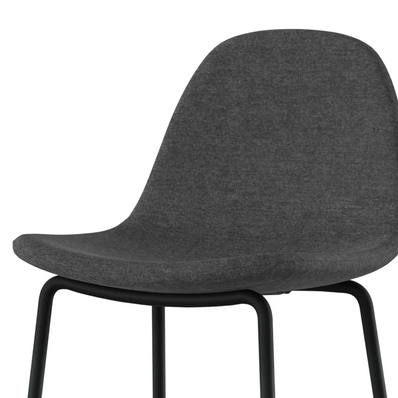 Chaise pour îlot central Henrik en tissu gris foncé 65,5 cm (lot de 2)
