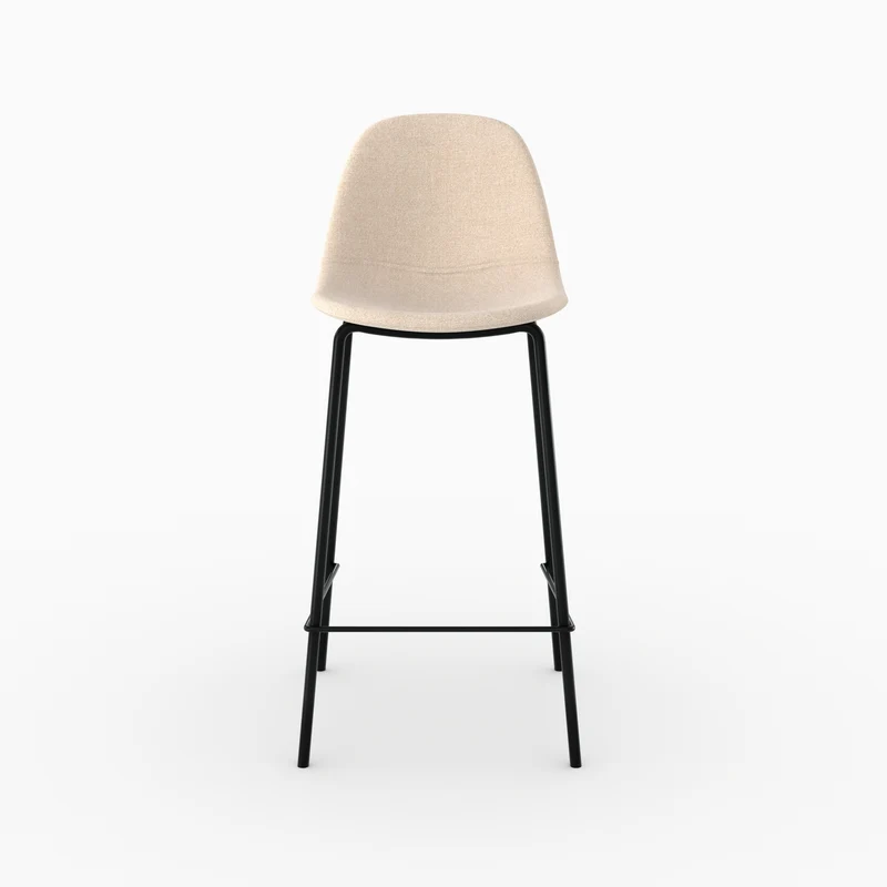 Chaise pour îlot central Henrik en tissu beige 65,5 cm (lot de 2)