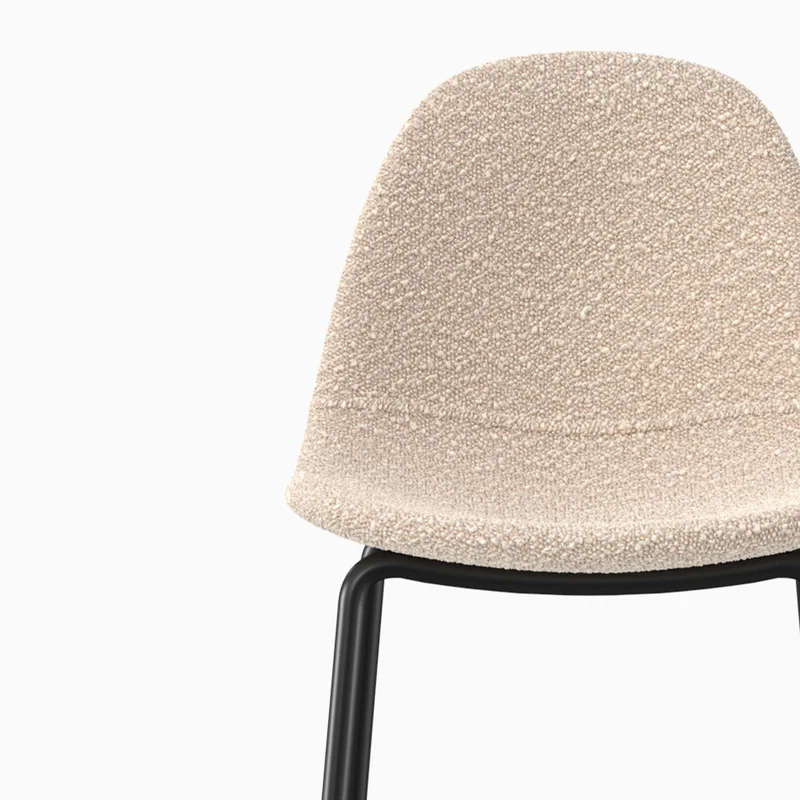 Chaise pour îlot central Henrik en tissu bouclette beige 65,5 cm (lot de 2)