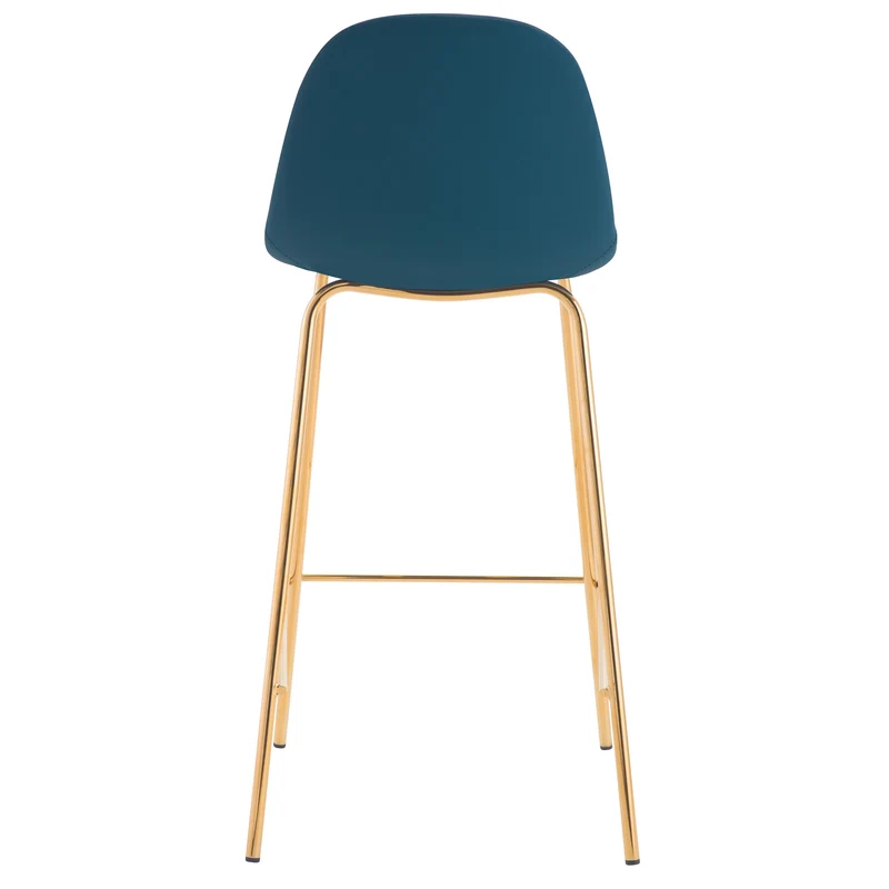 Chaise pour îlot central Henrik en cuir synthétique bleu 65 cm (lot de 2)