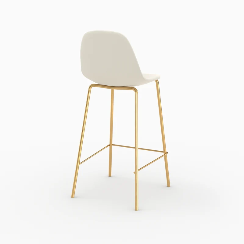 Chaise pour îlot central Henrik en cuir synthétique blanc 65 cm (lot de 2)