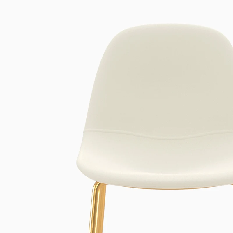 Chaise pour îlot central Henrik en cuir synthétique blanc 65 cm (lot de 2)