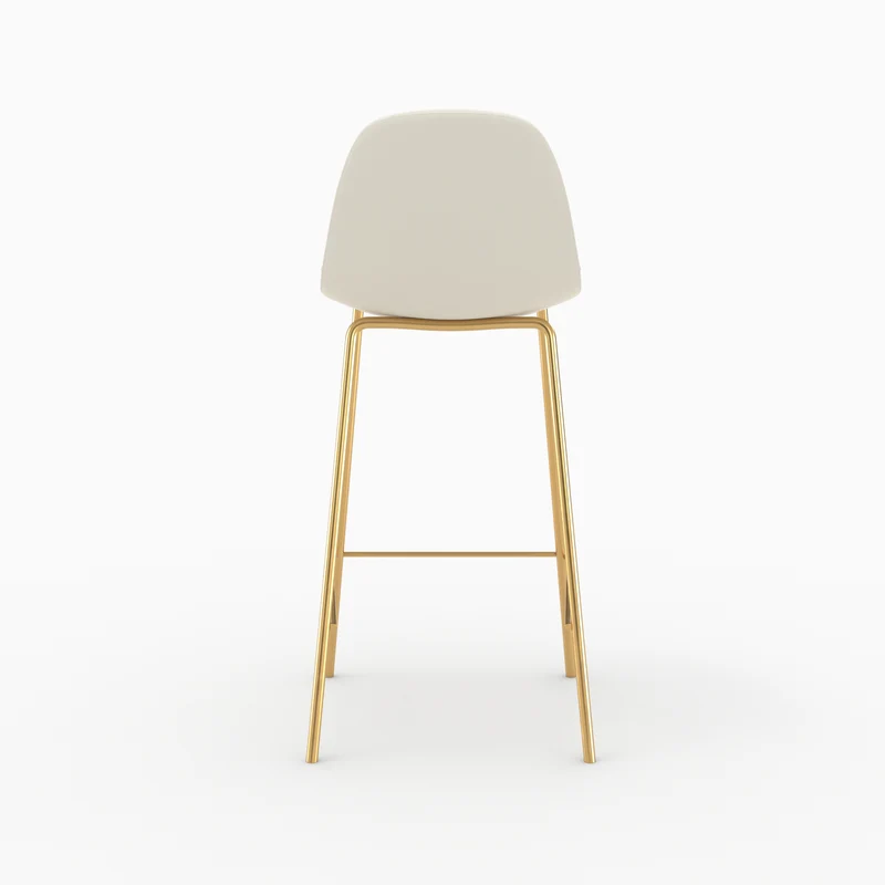 Chaise pour îlot central Henrik en cuir synthétique blanc 65 cm (lot de 2)