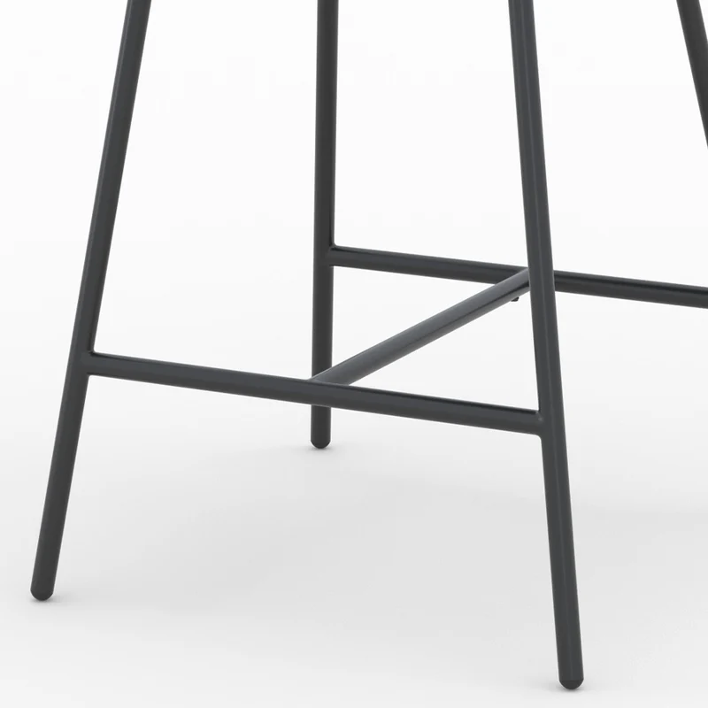 Chaise pour îlot central Cécilia en tissu gris foncé 68 cm (lot de 2)