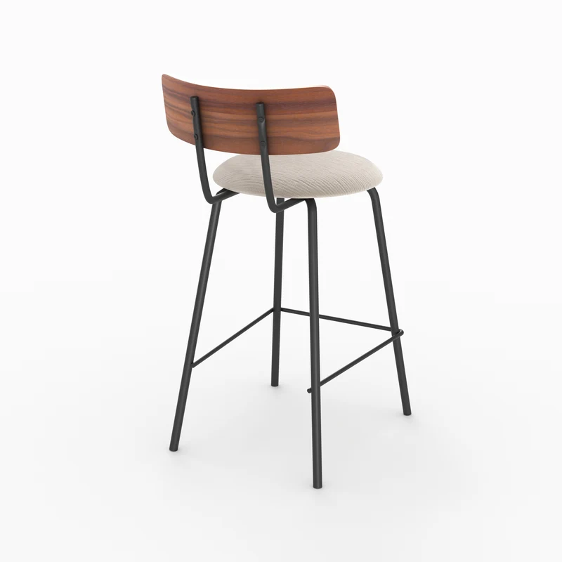 Chaise pour îlot central Alize 64 cm en tissu beige (lot de 2)