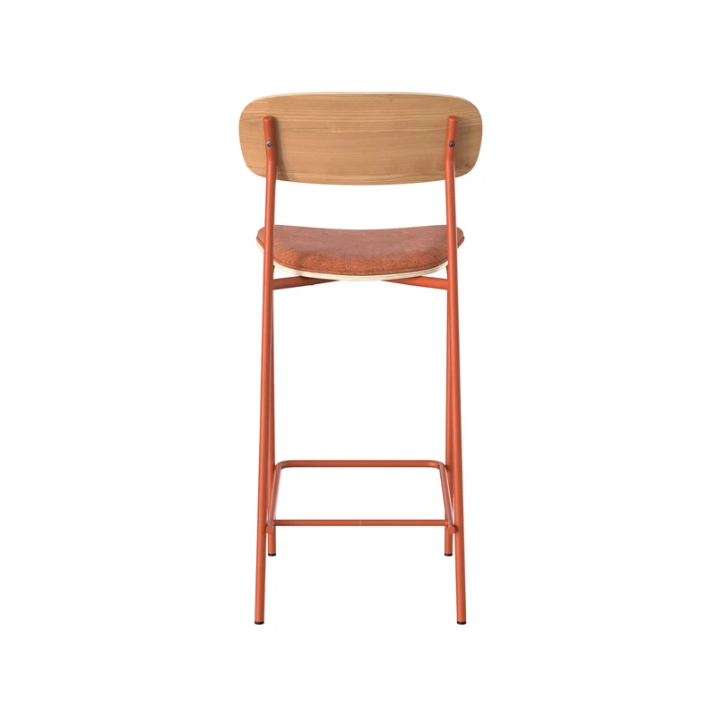 Chaise pour îlot central Alba en tissu terracotta 65 cm (lot de 2)