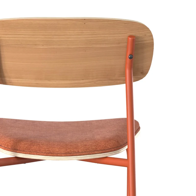 Chaise pour îlot central Alba en tissu terracotta 65 cm (lot de 2)