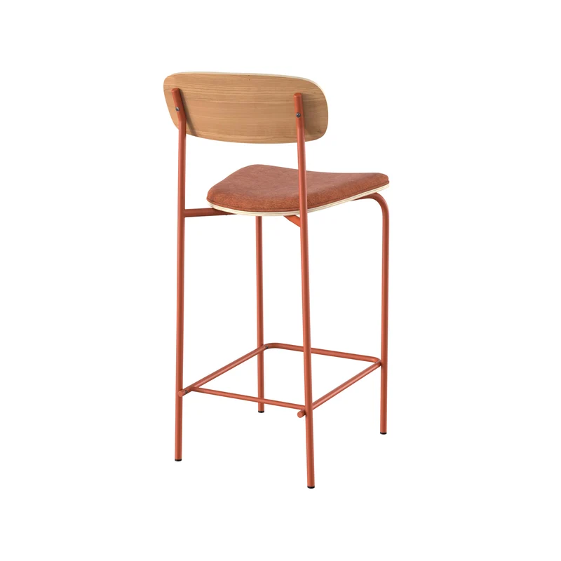 Chaise pour îlot central Alba en tissu terracotta 65 cm (lot de 2)