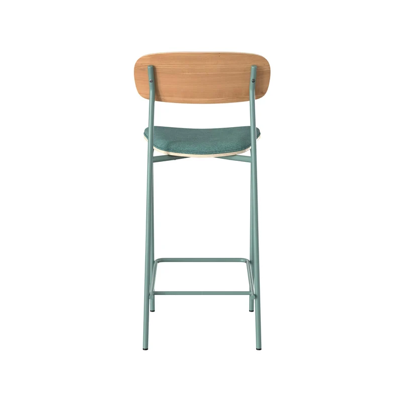 Chaise pour îlot central Alba en tissu bleu canard 65 cm (lot de 2)
