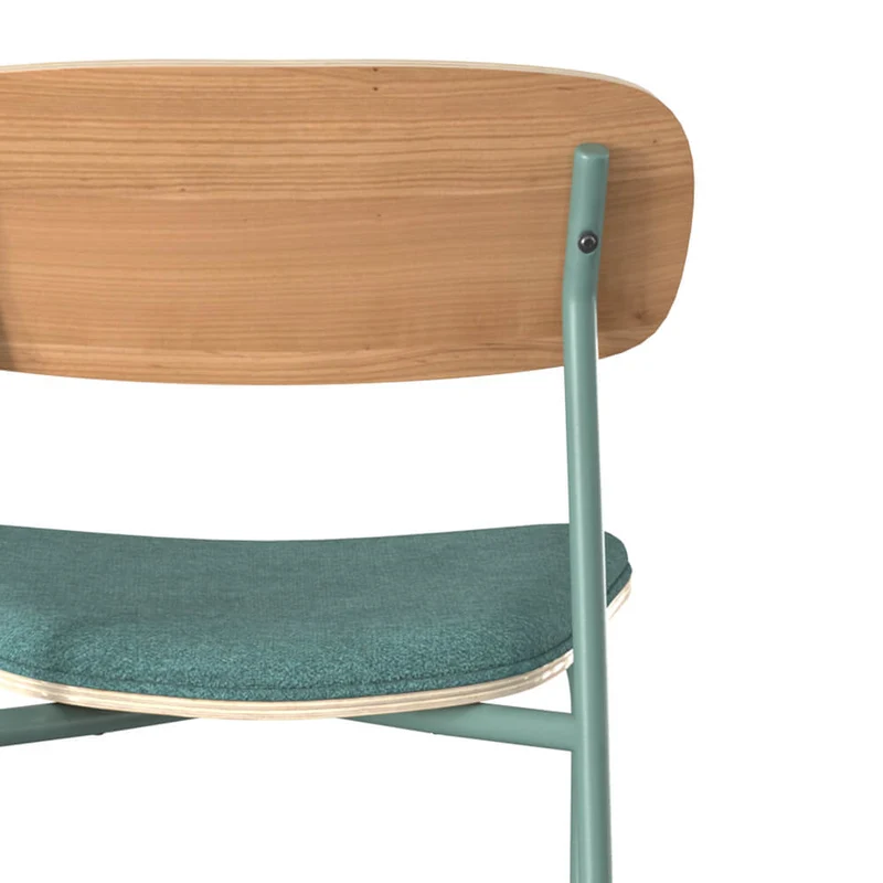 Chaise pour îlot central Alba en tissu bleu canard 65 cm (lot de 2)