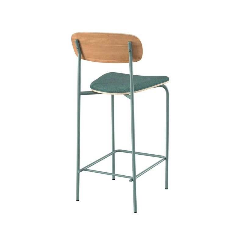 Chaise pour îlot central Alba en tissu bleu canard 65 cm (lot de 2)