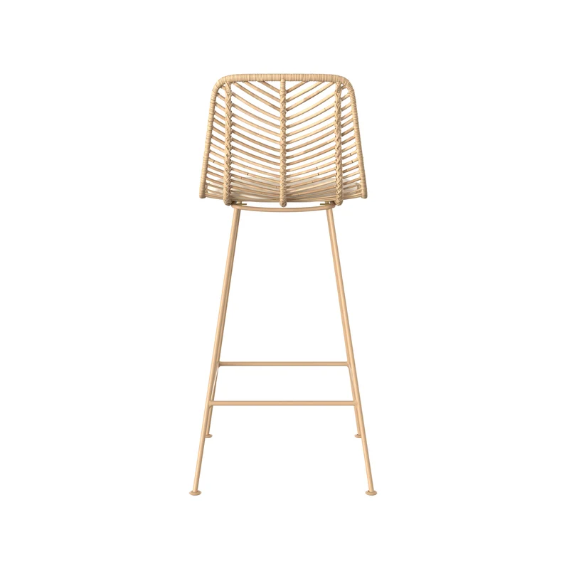 Chaise pour îlot central 66 cm Tamara en rotin naturel (lot de 2)