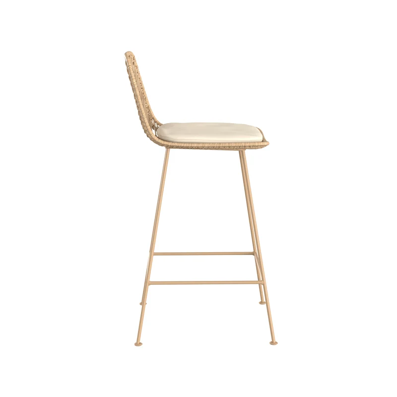 Chaise pour îlot central 66 cm Tamara en rotin naturel (lot de 2)