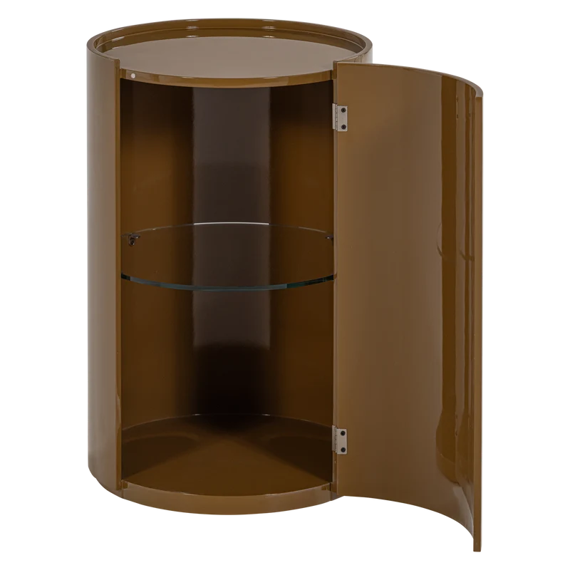 Sera ronde kast 72xØ45 cm hout hoogglans honinggeel