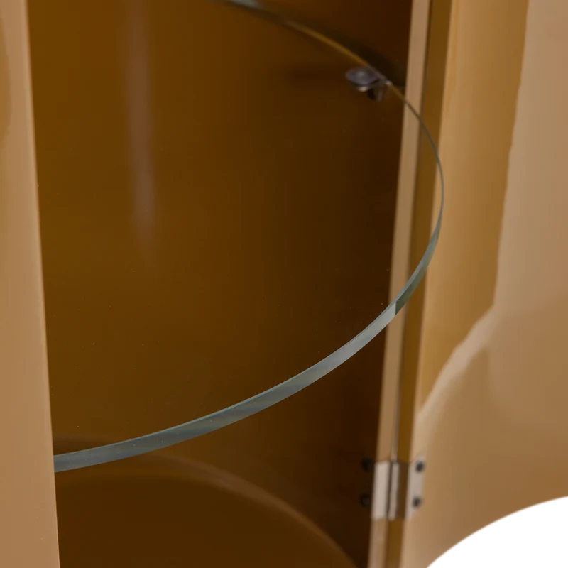 Sera ronde kast 72xØ45 cm hout hoogglans honinggeel