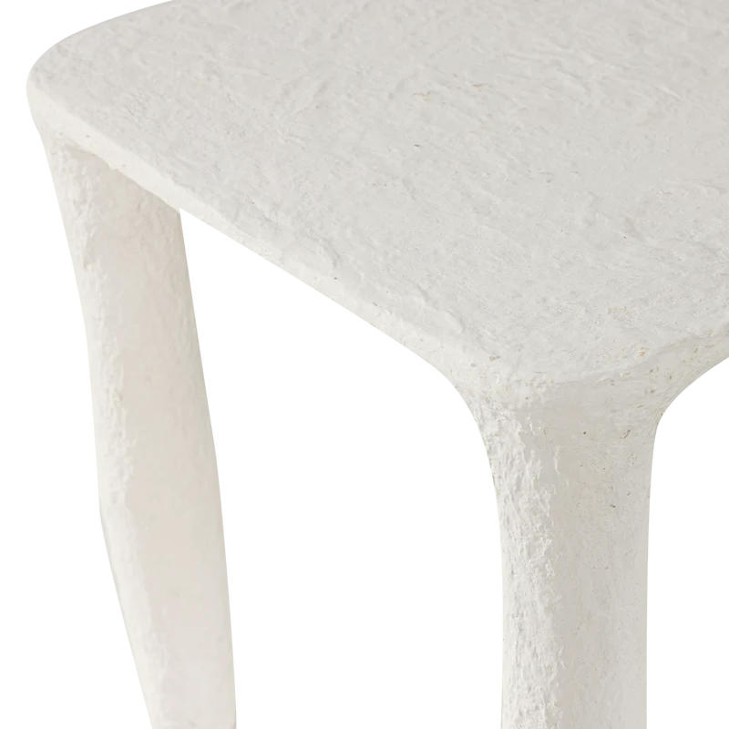 Vion lage bijzettafel papier-maché off white