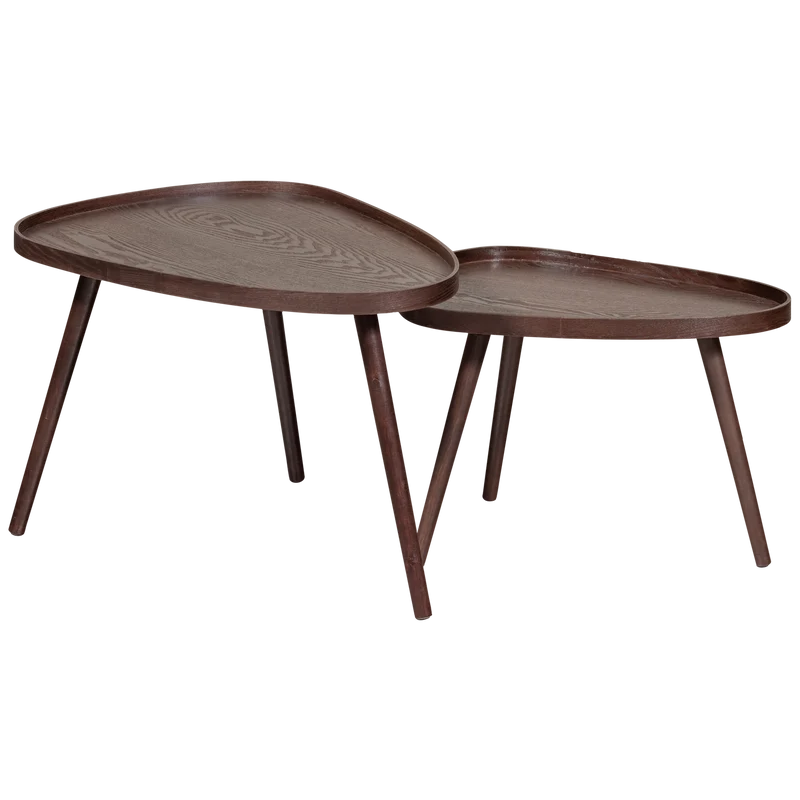 Set v 2 - Nissa bijzettafels walnoot