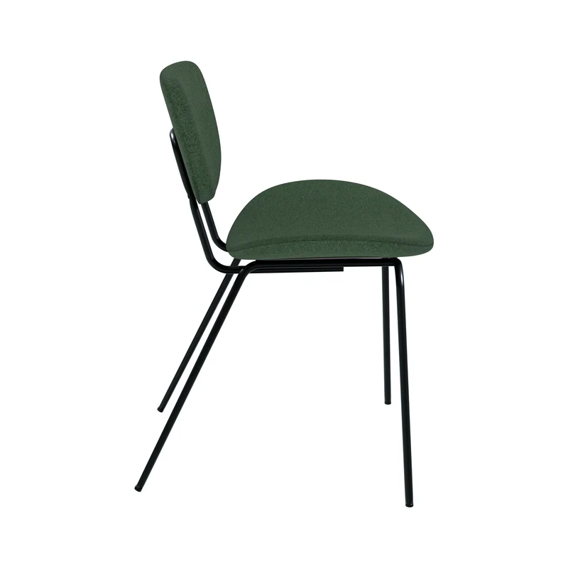 Chaise Verner en tissu vert (lot de 2)