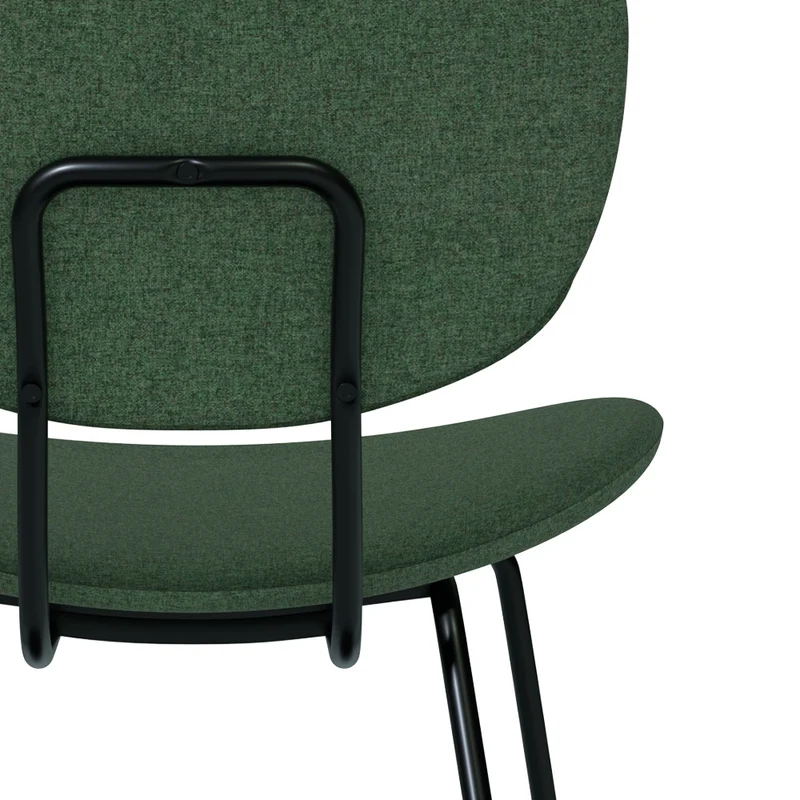 Chaise Verner en tissu vert (lot de 2)