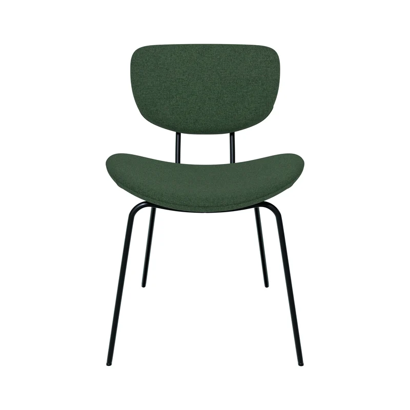 Chaise Verner en tissu vert (lot de 2)