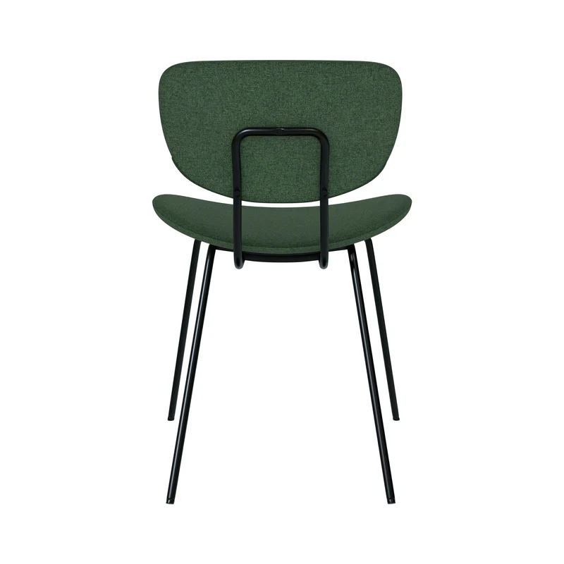 Chaise Verner en tissu vert (lot de 2)