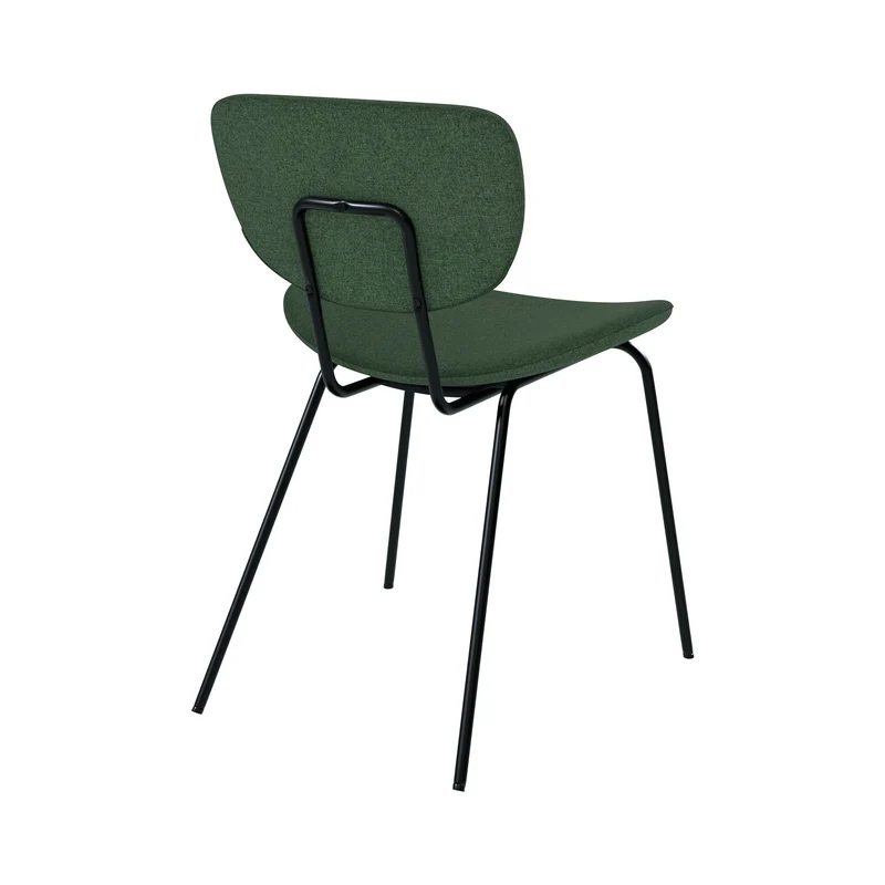 Chaise Verner en tissu vert (lot de 2)