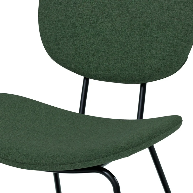 Chaise Verner en tissu vert (lot de 2)