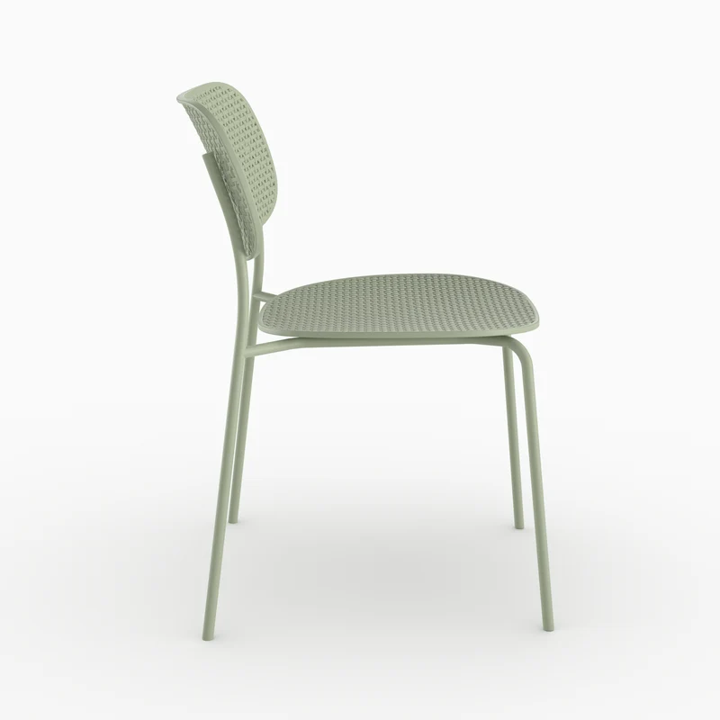 Lot de 2 chaises de jardin empilables Géa en plastique vert pastel