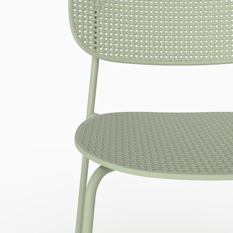 Lot de 2 chaises de jardin empilables Géa en plastique vert pastel