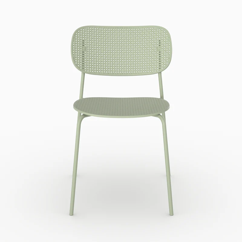 Lot de 2 chaises de jardin empilables Géa en plastique vert pastel
