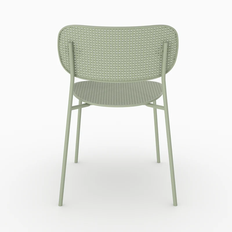 Lot de 2 chaises de jardin empilables Géa en plastique vert pastel