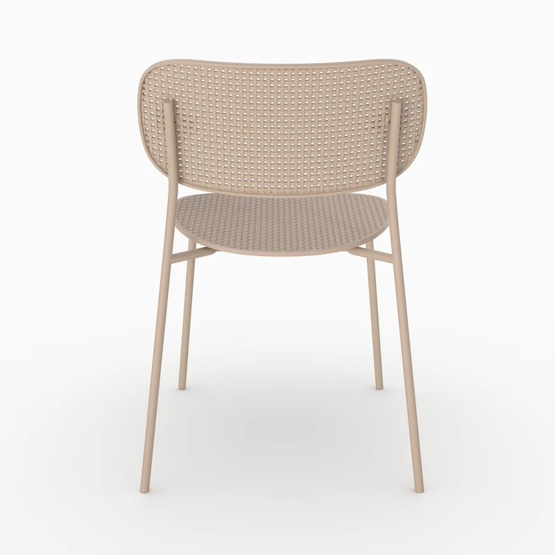 Lot de 2 chaises de jardin empilables Géa en plastique beige