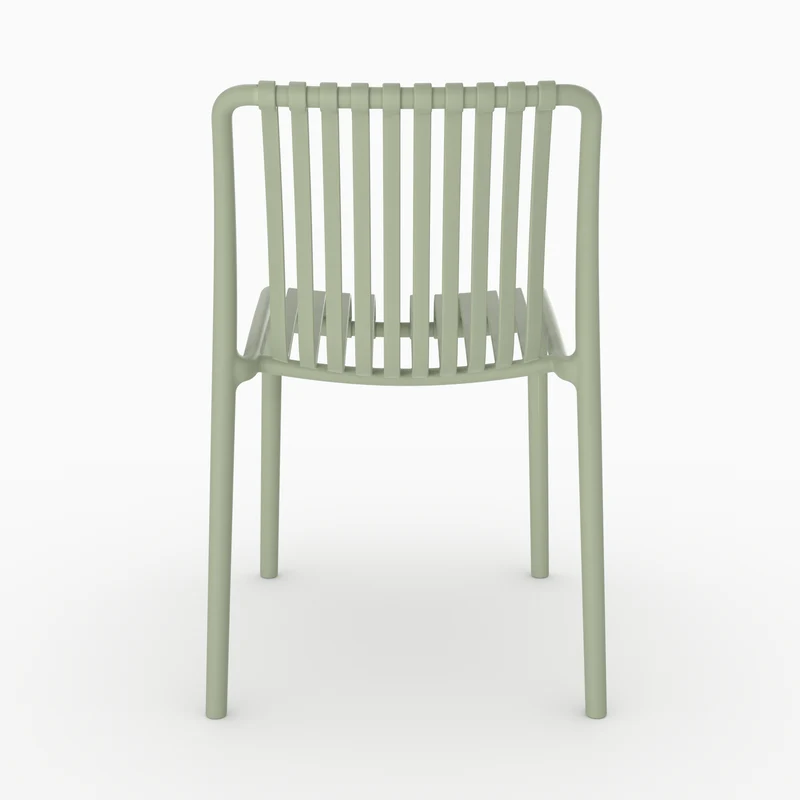 Lot de 2 chaises de jardin empilables Duli en plastique vert pastel