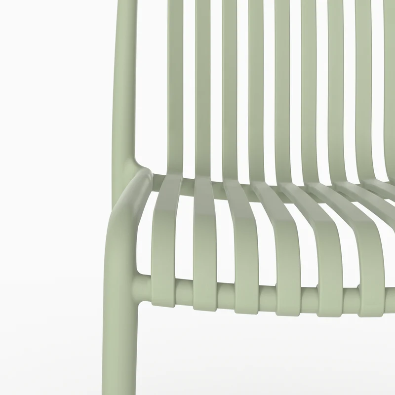 Lot de 2 chaises de jardin empilables Duli en plastique vert pastel