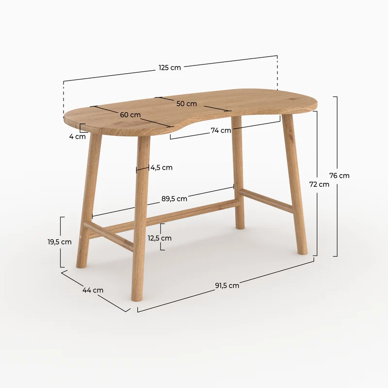 Bureau Brandan en bois massif de mindi