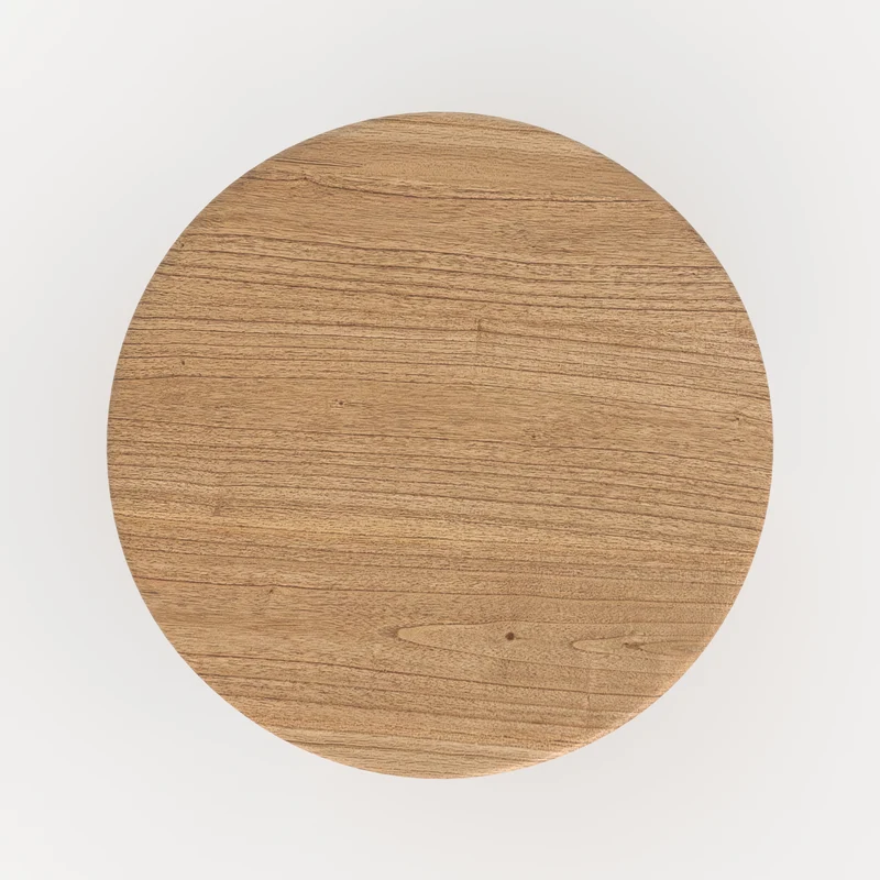 Table d'appoint ronde Néa en bois clair D40 cm