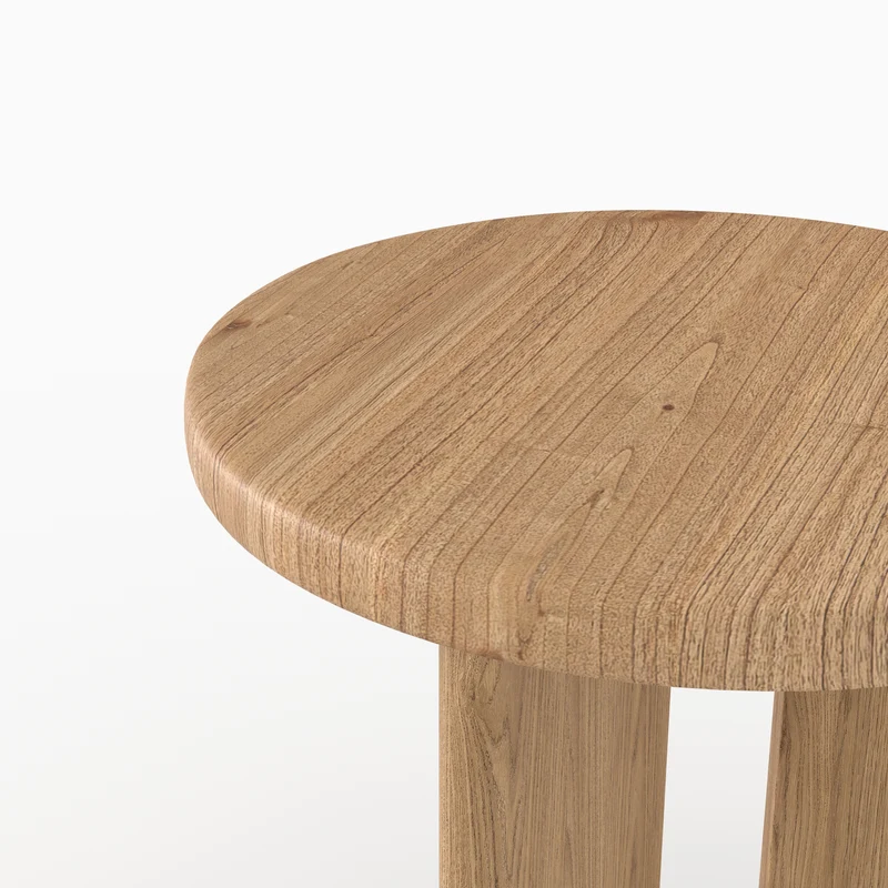 Table d'appoint ronde Néa en bois clair D40 cm