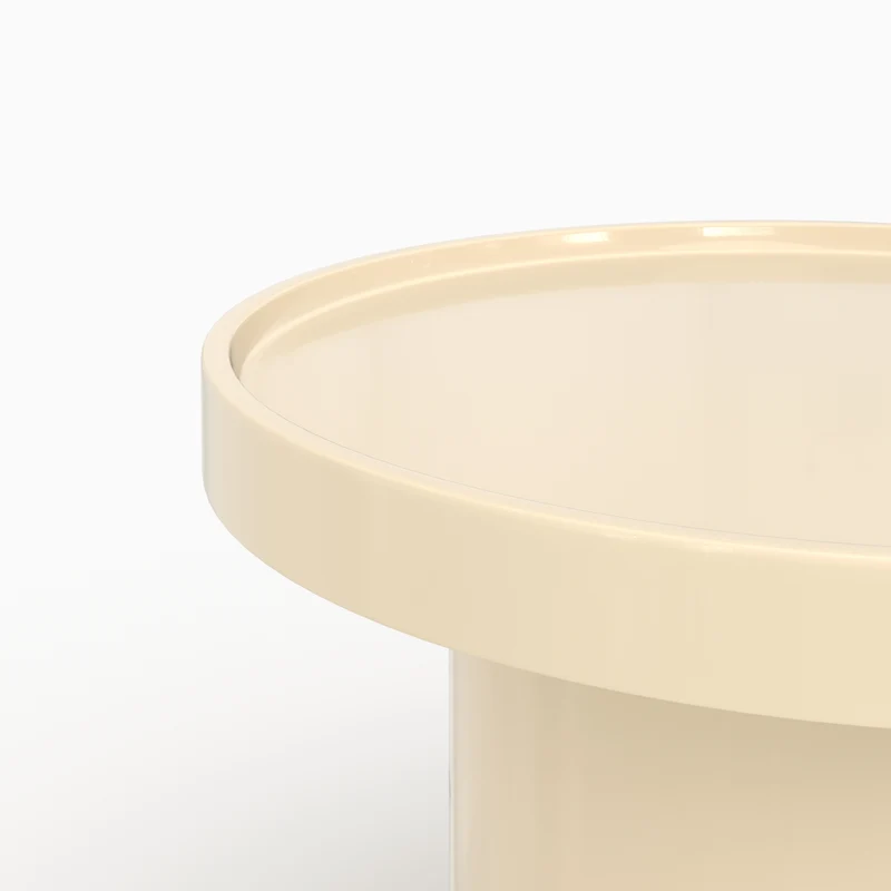 Lot de 3 tables basses Nora laquées blanches en MDF