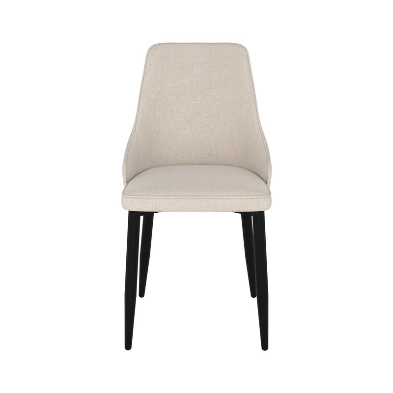 Chaise Pipo en tissu beige (lot de 2)
