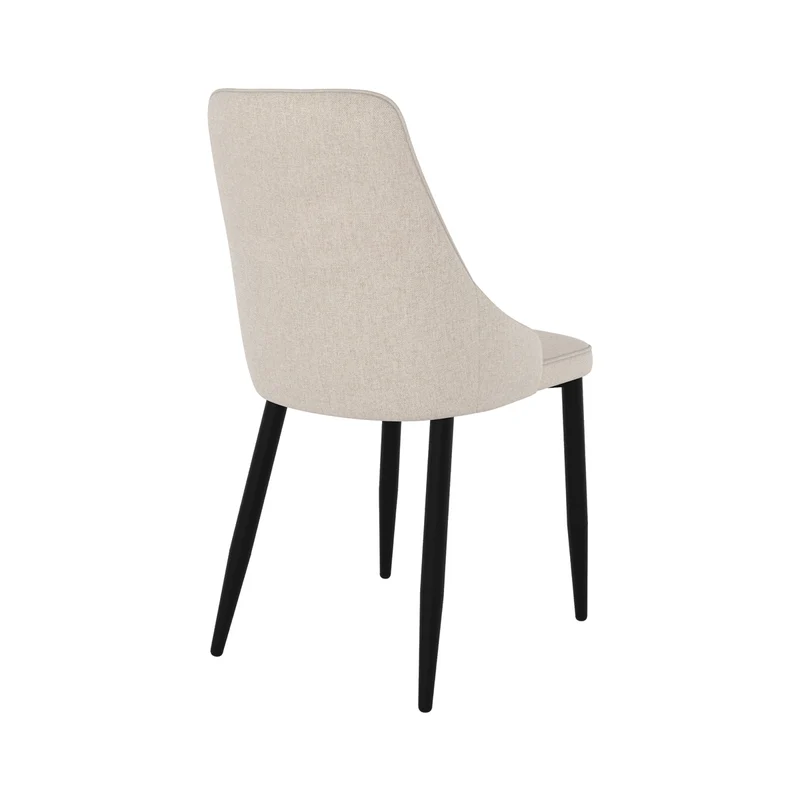 Chaise Pipo en tissu beige (lot de 2)