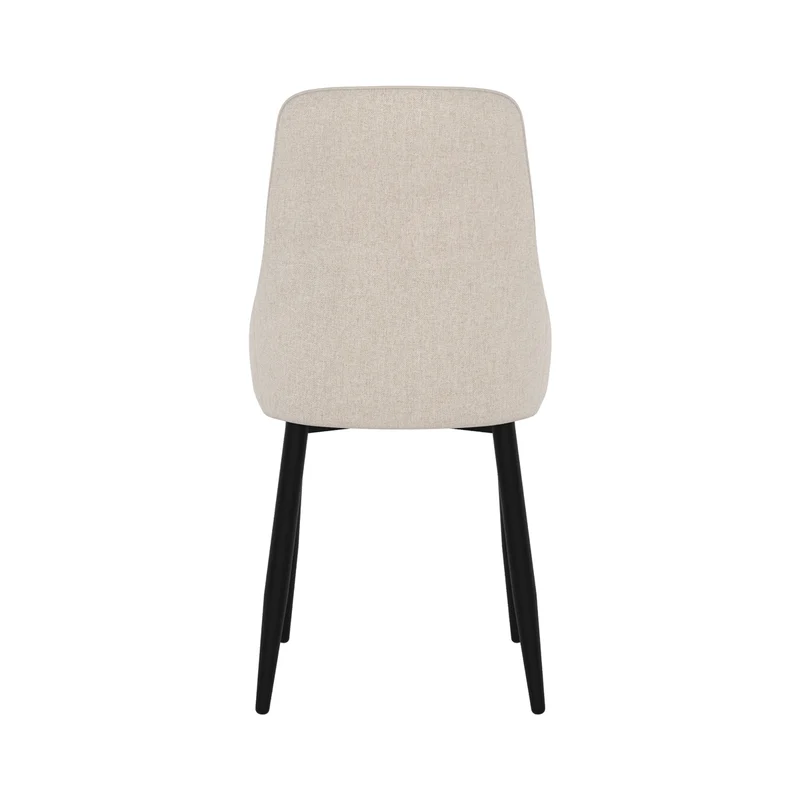 Chaise Pipo en tissu beige (lot de 2)