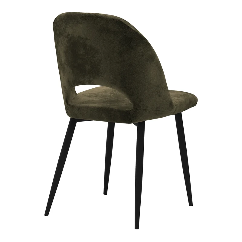Chaise Pénélope en velours vert (lot de 2)
