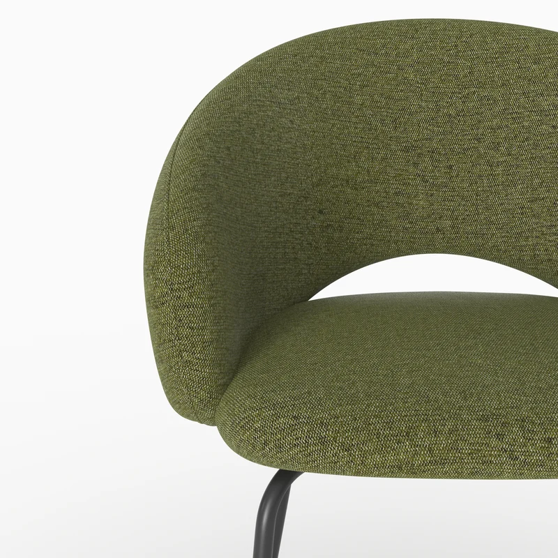Chaise Milly en tissu vert chiné