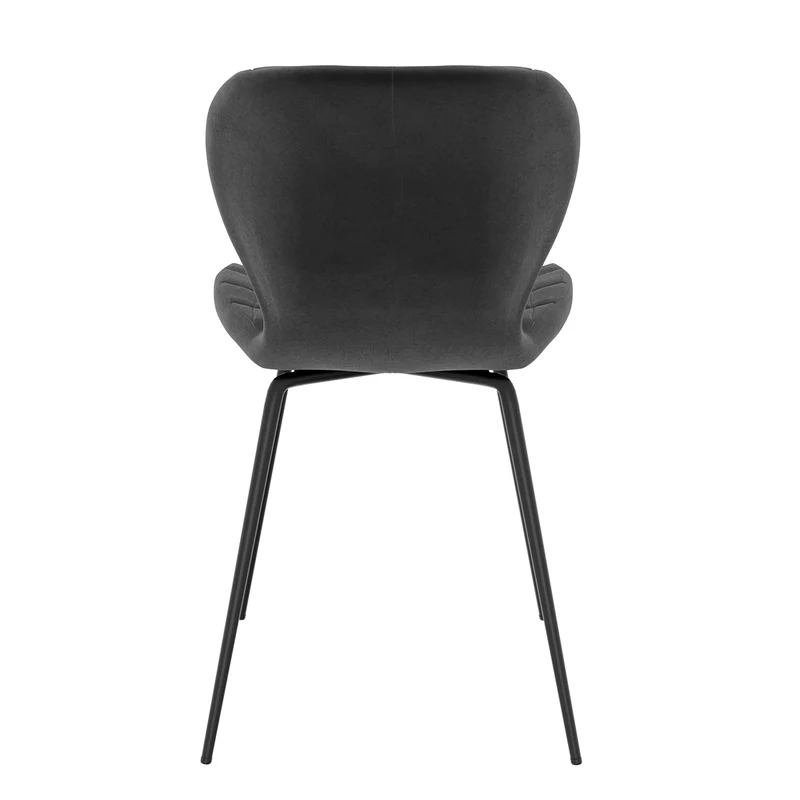 Chaise Mazzia en velours noir (lot de 2)